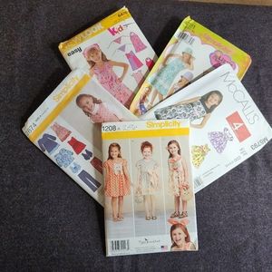 SEW22.  Lot of 5 children's patterns